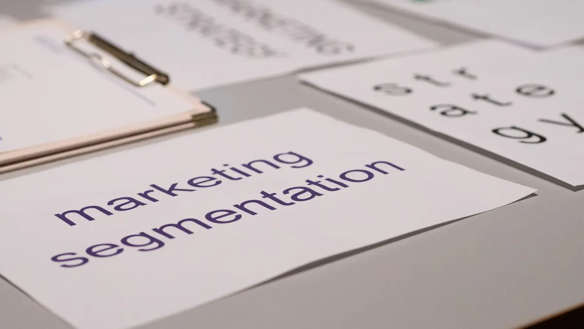 Close-up of various marketing documents on a desk, perfect for business and strategy discussions.